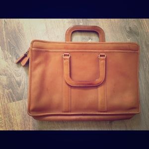Coach Tan Saddlebag Briefcase, Good Condition